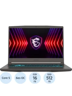 Ноутбук MSI B2RVE-3450XRU(9S7-16R831-3450)Core5-210H/16Gb/512/RTX/15.6/NoOS