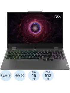 Ноутбук Lenovo LOQ 15ARP9(83JC00LBRK)R5-7235HS/16Gb/512GbSSD/RTX/15.6/NoOS