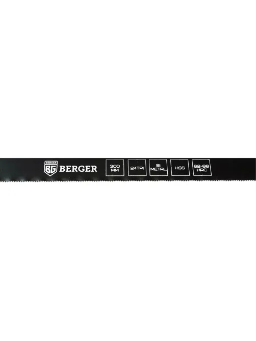 Ножовка по металлу 300мм, биметаллическое полотно, 24TPI, BERGER BG1846