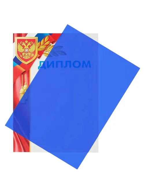 Обложки для переплета пластиковые  синие,А4,280мкм,100шт/уп