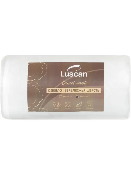 Одеяло Luscan 220х200 см стеганное микрофибра/верблюжья шерсть 300 г/м2