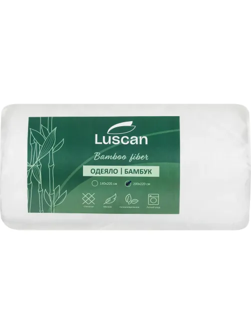 Одеяло Luscan 220х200 см стеганое микрофибра/бамбук 300 г/м2