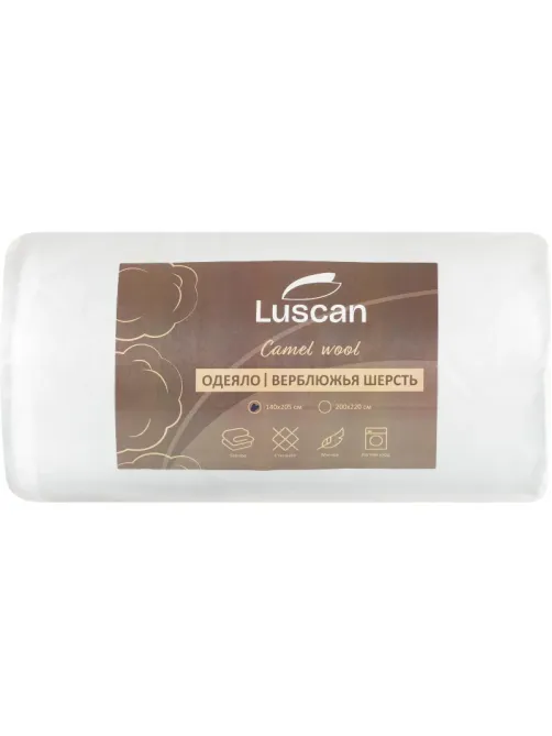 Одеяло Luscan 140х205 см стеганное микрофибра/верблюжья шерсть 300 г/м2