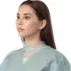 Халат н/с , на завязк, рук.рез, дл.110см, XL, пл 20, голуб, 10 шт/уп