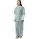 Халат н/с , на завязк, рук.рез, дл.110см, XL, пл 20, голуб, 10 шт/уп