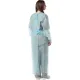 Халат н/с , на завязк, рук.рез, дл.110см, XL, пл 20, голуб, 10 шт/уп