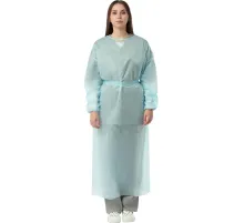 Халат хирург. н/с, рук.рез, дл.140 см, пл.25, р.48-54,голуб. 5шт./уп,5115/5