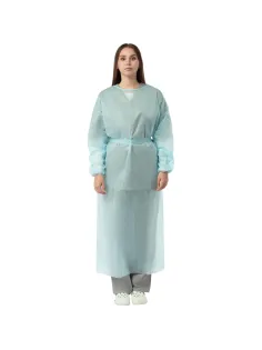 Халат хирург. н/с, рук.рез, дл.140 см, пл.25, р.48-54,голуб. 5шт./уп,5115/5