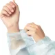Халат н/с , на завязк, рук.рез, дл.110см, XL, пл 20, голуб, 10 шт/уп