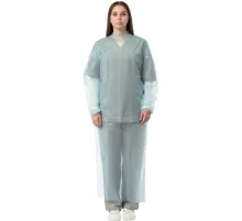 Халат н/с, на завязк, рук.рез, дл.140 см, XXL,пл.25,гол, 10 шт/уп