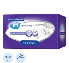 Пелёнка впитывающая однораз. 60х60 id Protect 10 шт/уп