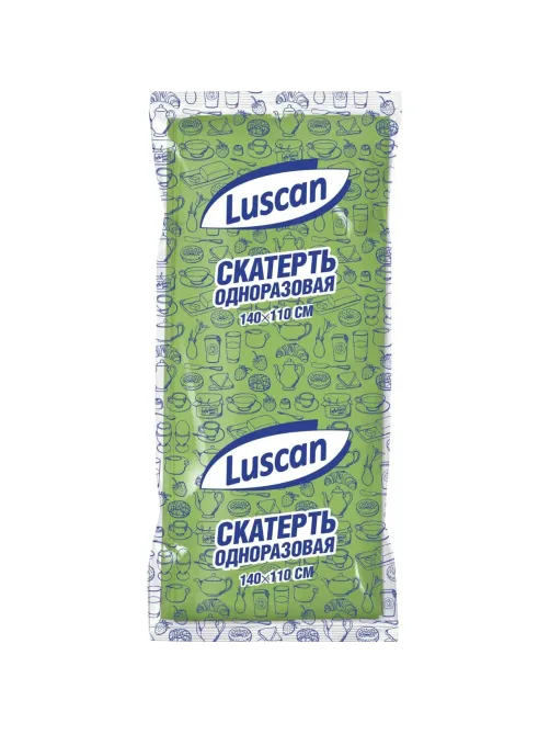 Скатерть одноразовая Luscan, 110х140см, зеленая