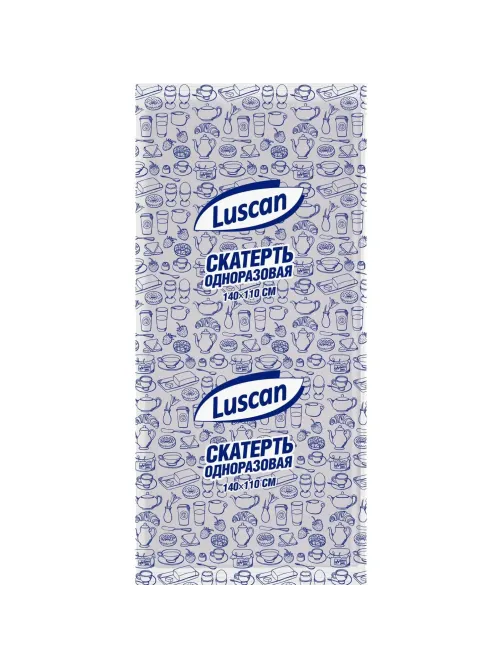 Скатерть одноразовая Luscan, 110х140см, белая