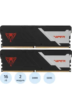 Модуль памяти Patriot Viper DDR5 DIMM 32GB(2x16Gb) 6600MHz(PVV532G660C34K)