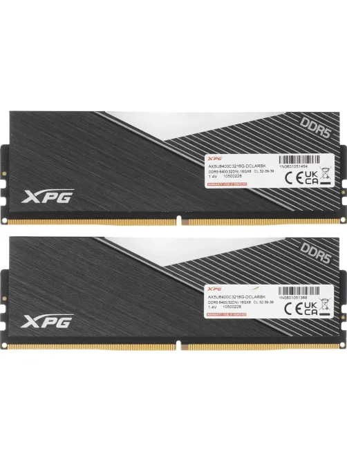 Модуль памяти ADATA DDR5 DIMM 32GB(2x16gb) 6400MHz(AX5U6400C3216G-DCLARBK)