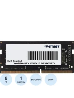 Модуль памяти Patriot DDR4 SO-DIMM 8Gb 3200 МГц CL22 (PSD48G320081S)
