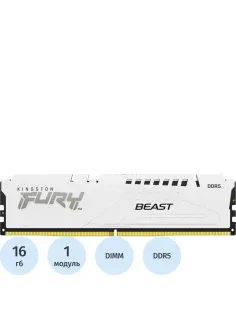 Модуль памяти Kingston FURY Beast DDR5 DIMM 16GB 6000Мгц(KF560C36BWE2-16)