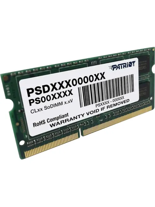 Модуль памяти Patriot DDR3L SO-DIMM 8Gb 1600МГц CL11 (PSD38G1600L2S)