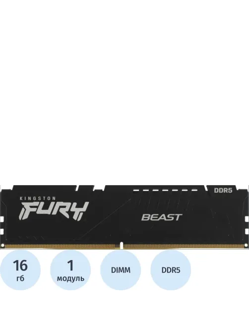 Модуль памяти Kingston Fury DDR5 DIMM 16Gb 6000Мгц(KF560C36BBE2-16)