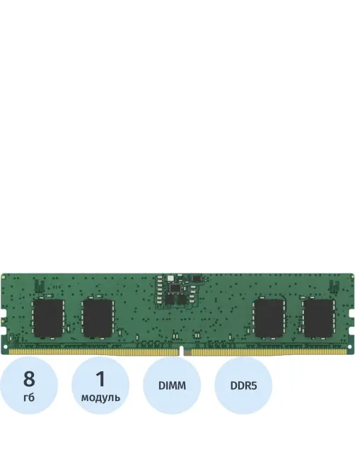 Модуль памяти Kingston (KVR56U46BS6-8) DDR5 DIMM 8GB 5600Мгц CL46 1Rx16