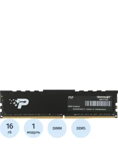 Модуль памяти Patriot DDR5 DIMM 16GB 5600Мгц CL46 (PSP516G560081H1)