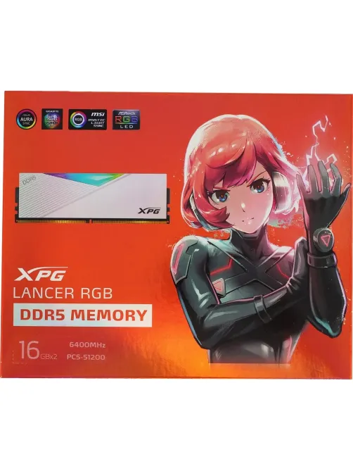 Модуль памяти ADATA DDR5 DIMM 32GB 6400MHz 2x16GB(AX5U6400C3216G-DCLARWH)