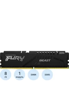 Модуль памяти Kingston FURY Black DDR5 DIMM 8GB 5200Мгц XMP(KF552C40BB-8)