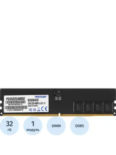 Модуль памяти Patriot DDR 5 DIMM 32Gb 4800Мгц(PSD532G48002)