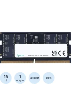 Модуль памяти Apacer DDR5 16GB 5600Мгц SO-DIMM (AS16GHB56CVBBGH)