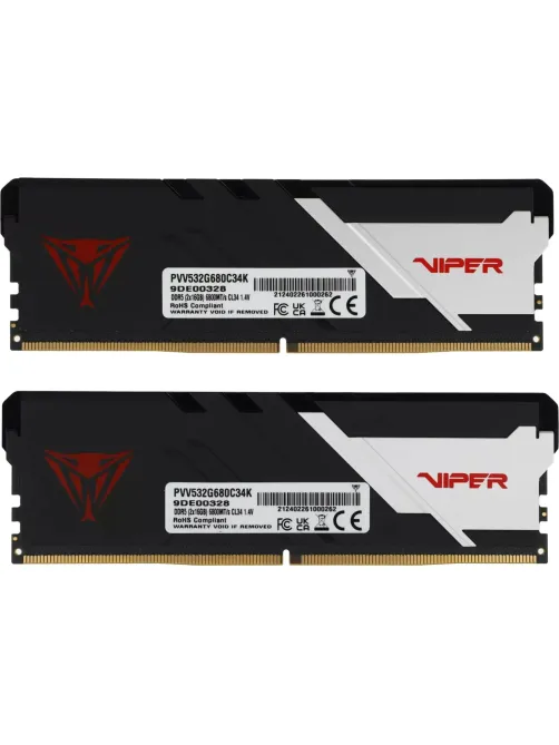 Модуль памяти Patriot Viper DDR5 DIMM 32GB(2x16Gb) 6800MHz (PVV532G680C34K)