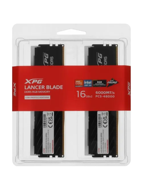 Модуль памяти ADATA DDR5 DIMM 32GB(2x16gb)6000MHz(AX5U6000C3016G-DTLABRBK)