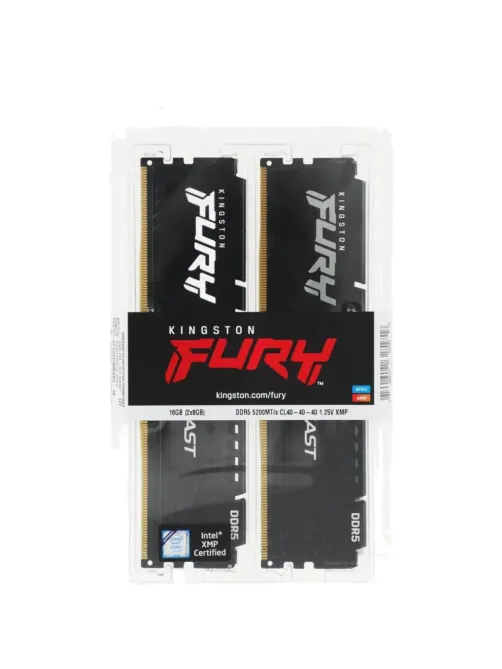 Модуль памяти Kingston FURY DDR5 DIMM 16GB(2x8Gb) 5200Мгц(KF552C40BBK2-16)