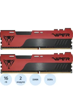 Модуль памяти Patriot Viper DDR4 DIMM 32GB(2x16GB) 3200Мгц(PVE2432G320C8K)