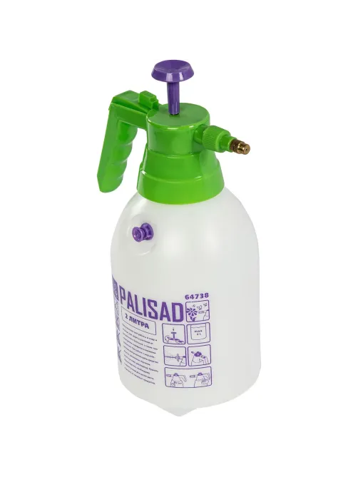 Опрыскиватель 2 л ручной с насосом и клапаном сброса давления Palisad 64738