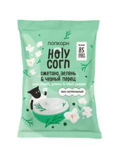 Попкорн Holy Corn сметана, зелень и черный перец, 20гx20шт/уп