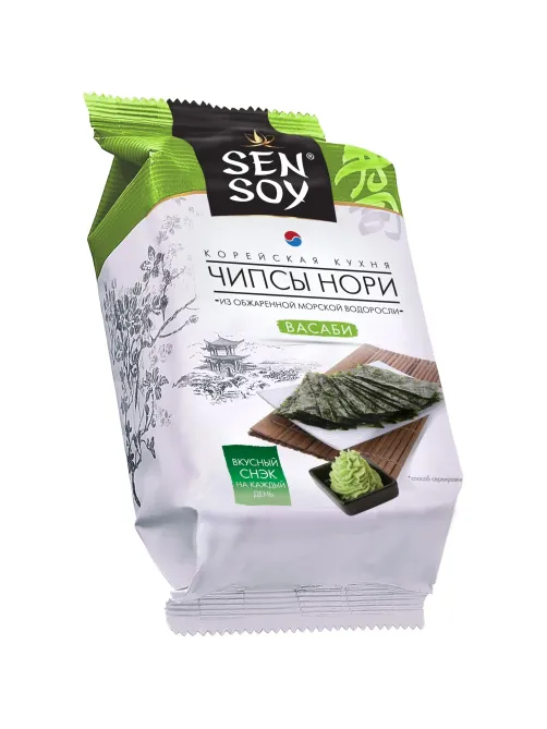 Чипсы-нори СЭНСОЙ Wasabi 4,5гx18шт/уп