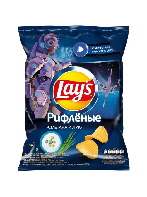 Чипсы Lays сметана лук, 225г