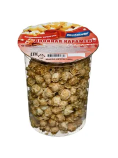 Попкорн Blockbuster двойная карамель с орехами, готовый, 100г