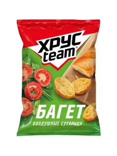 Сухарики Хрустим багет томат/зелень, 60гx24шт/уп