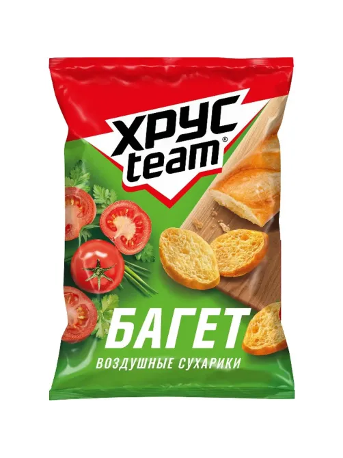 Сухарики Хрустим багет томат/зелень, 60гx24шт/уп