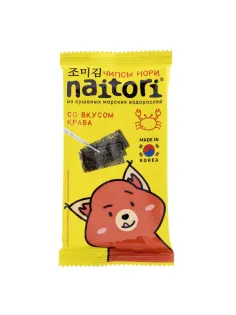 Чипсы-нори Naitori со вкусом краба 3г 10шт/уп