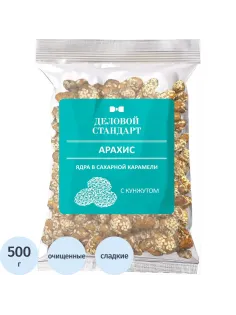 Арахис Деловой Стандарт в карамели с кунжутом 500г