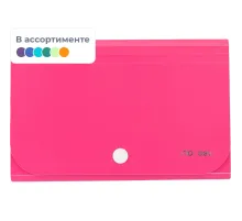 Папка органайзер Vivid на кнопке горизонтА6 12отдел РР 0,6мм  ассортимE5561