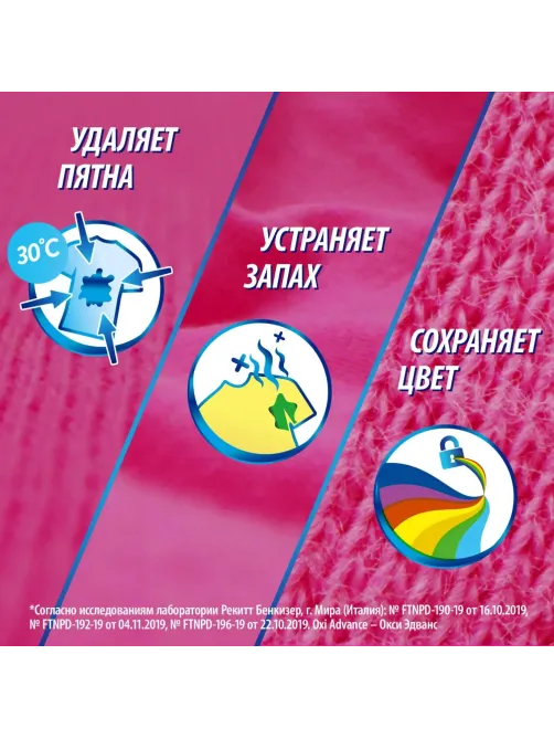 Пятновыводитель VANISH Oxi Advance Мультисила для цвет/тканей 400г порошок