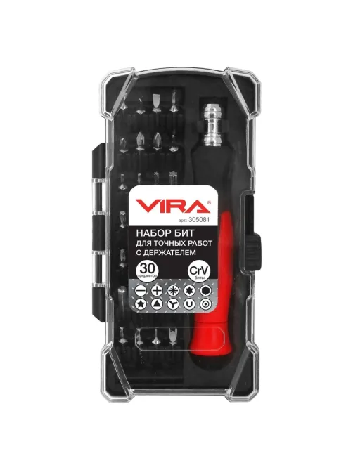 Отвертка для точных работ с битами 30 пр. VIRA 305081