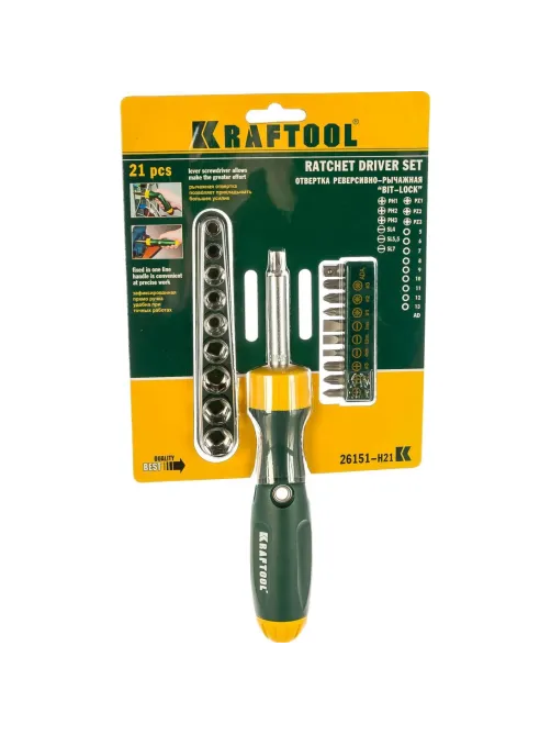 Отвертка Набор KRAFTOOL X-Hard-21, 21 предм 26151-H21