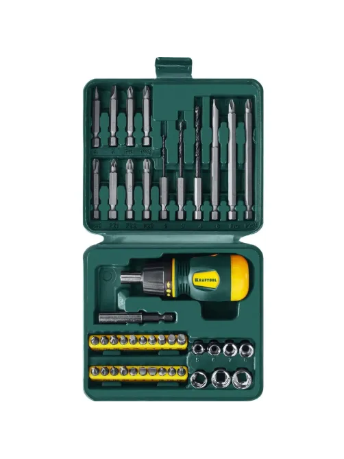 Отвертка KRAFTOOL реверсив, 43 предм (25556-H43)