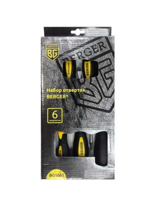 Набор отверток 6 предметов BERGER BG1061