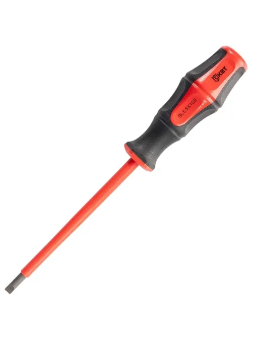 Отвертка диэлектрическая SL5.5x125 серия ПРОФИ (КВТ) 78610