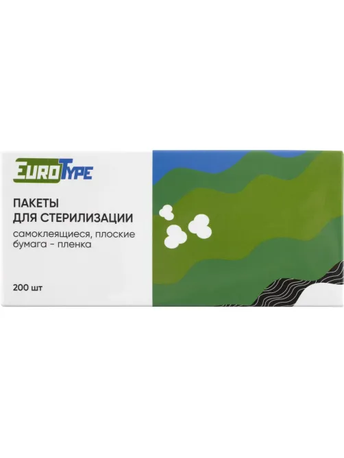 Пакет для стерилизации комби.самокл. 57 х 130 мм уп/200шт EuroType
